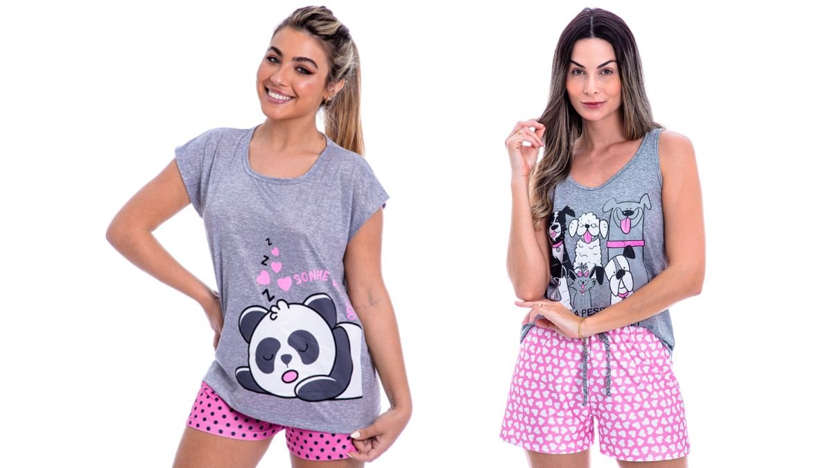 pijama cinza