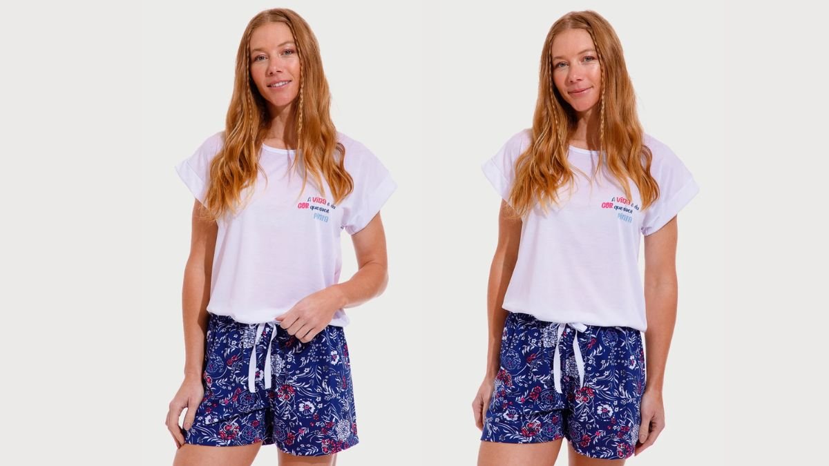 pijama com shorts