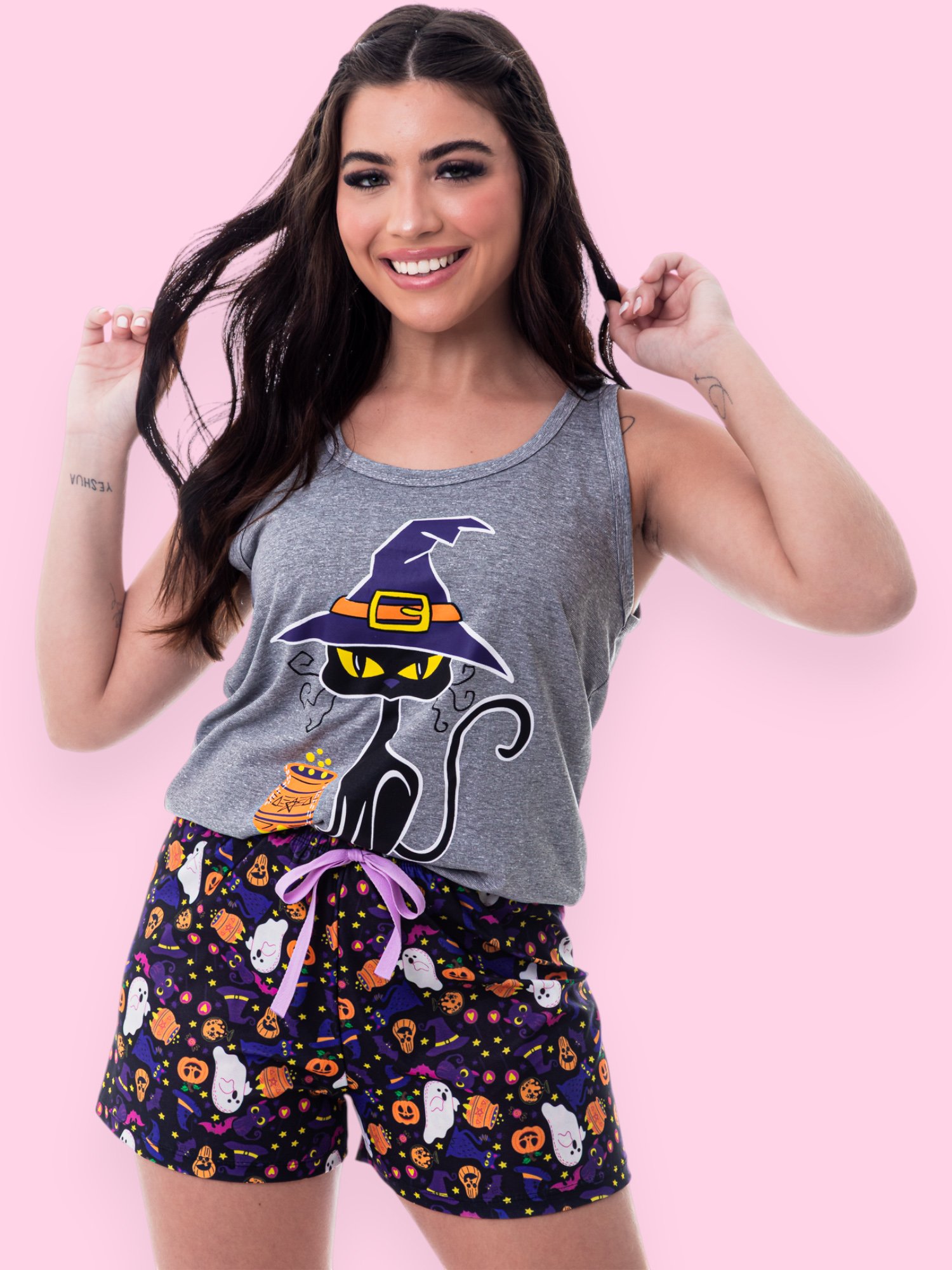 Pijama Feminino Lua Chic Regata Halloween
