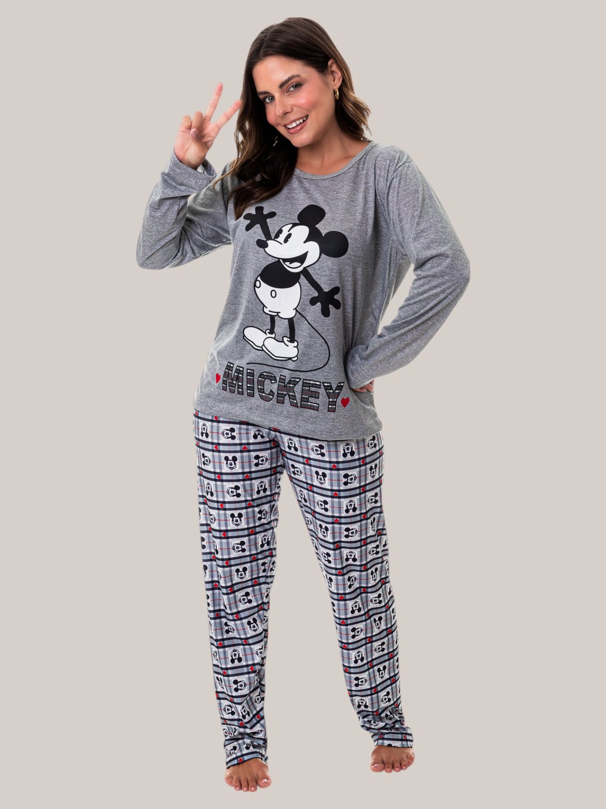 Pijama Feminino Lua Chic Familia Michey
