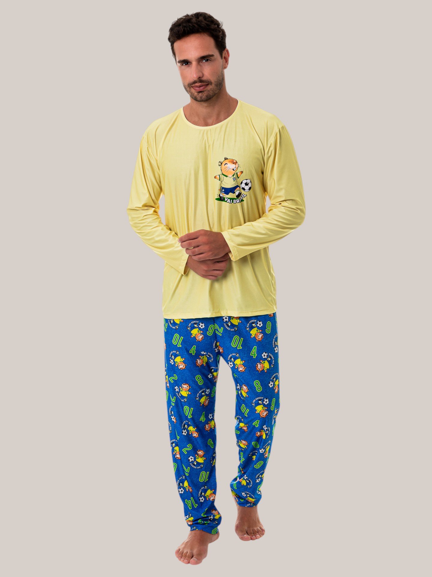 Pijama Masculino Inverno Familia Copa